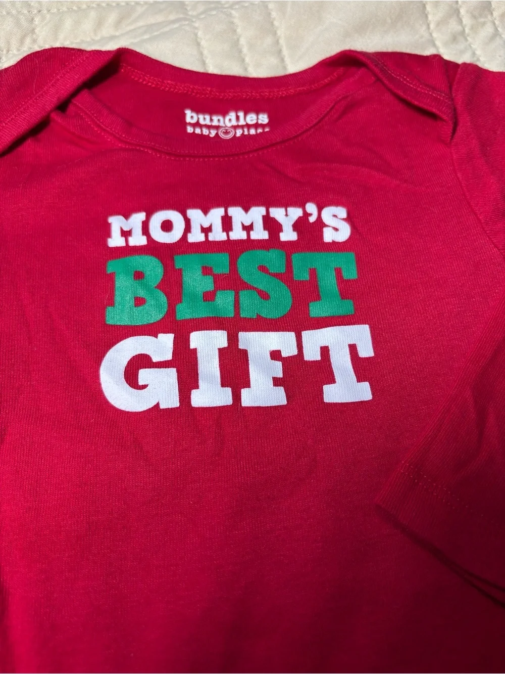 12-18M “Mommy’s BEST Gift” Holiday Onesie